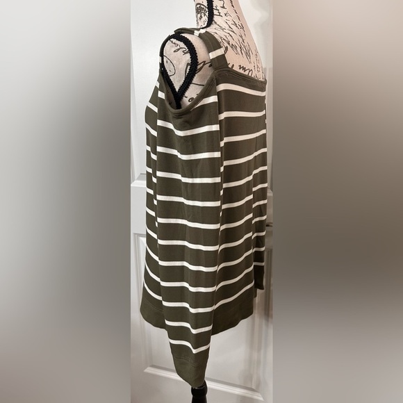 ☘️Lauren Ralph Lauren Women's Cold Shoulder Striped Tunic – Size L☘️ - Picture 8 of 13
